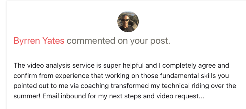 Testimonial Roxybike Delayed Video Coaching
