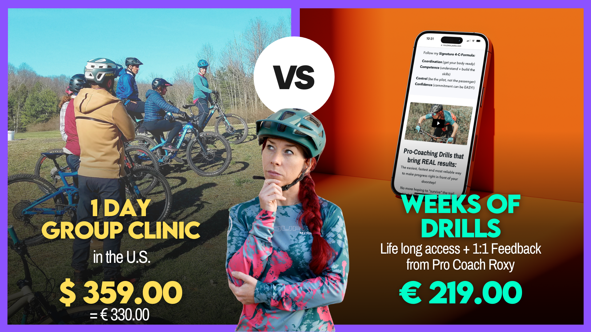 MTB online coaching vs. real life skills clinics