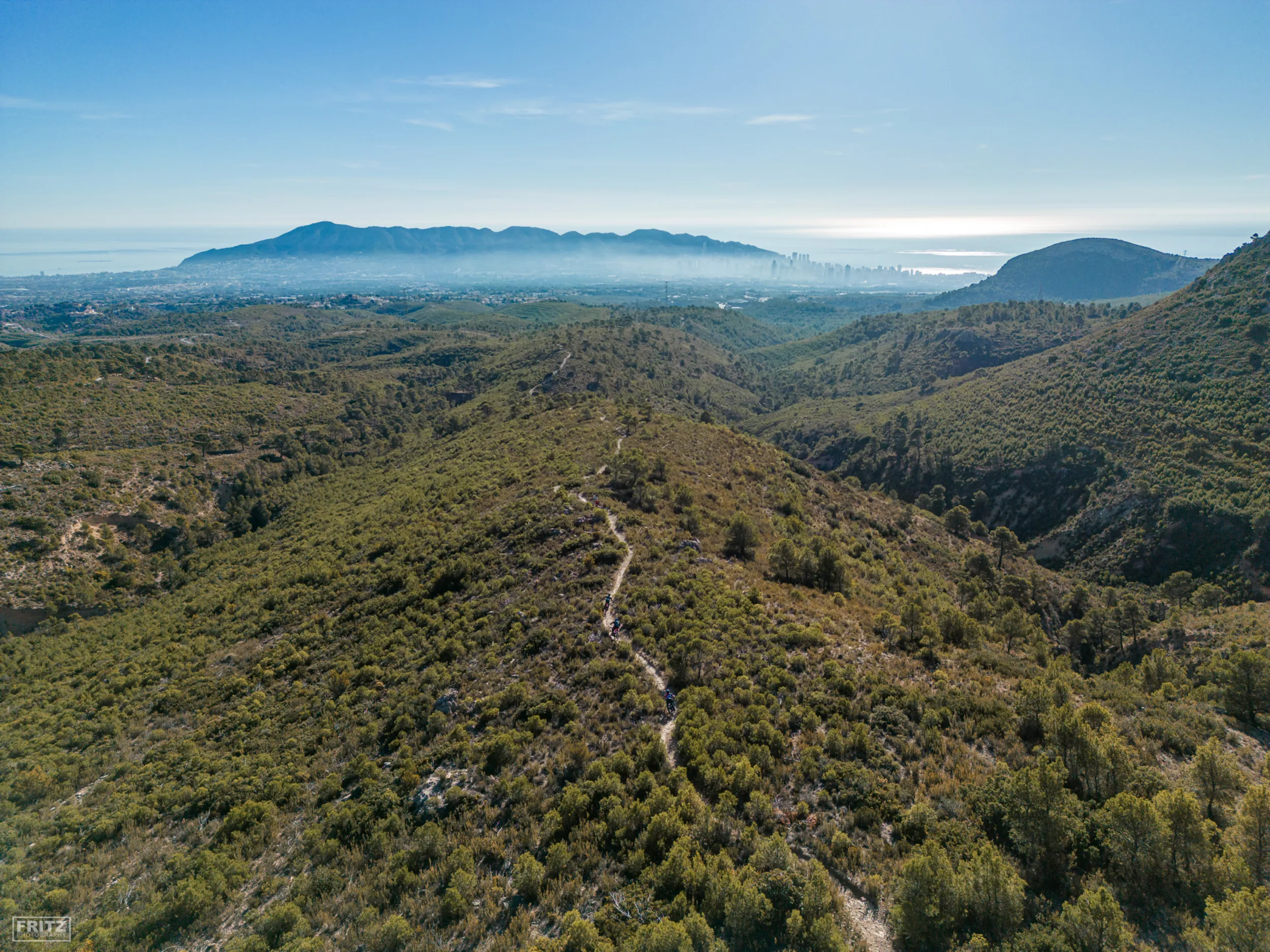 mtb drone shot winter holidays